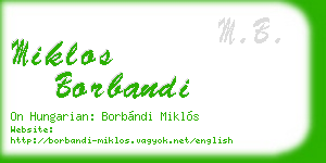 miklos borbandi business card